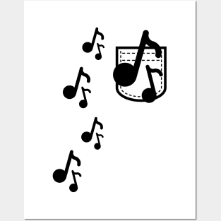 music notes Posters and Art